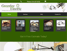 Tablet Screenshot of greenleeelectric.com